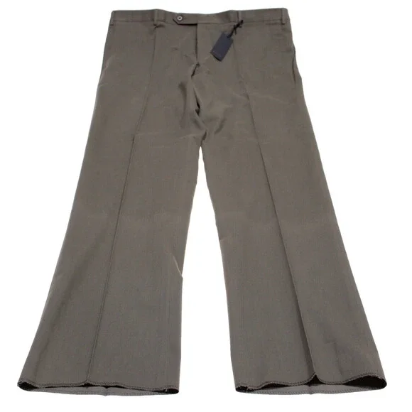 Zanella NWT Chinos / Casual Pants Size 42 US Parker In Solid Gray Cotton Blend